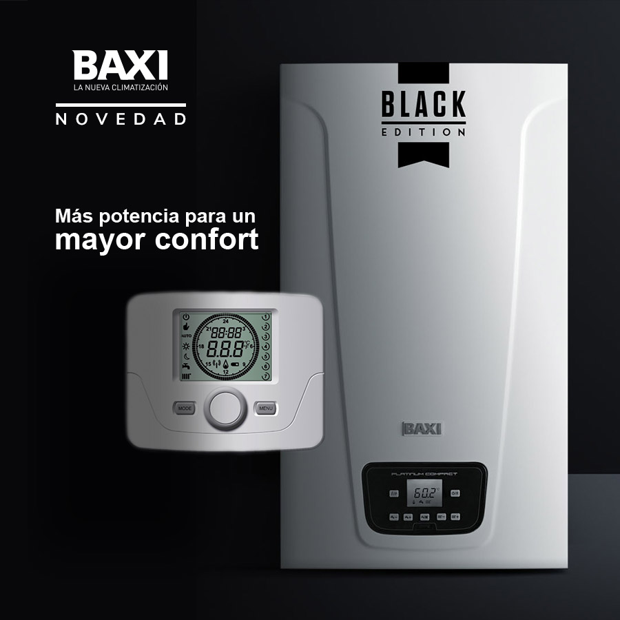 Caldera a gas de Condensación BAXI Platinum Compact 2626 F ECO Black Edition